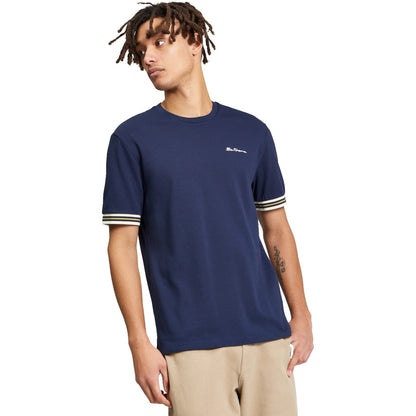 Ben Sherman Mens Pique Tipped Short Sleeve T-Shirt