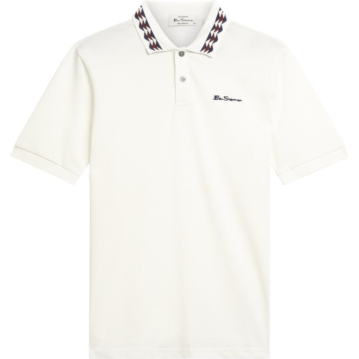 Ben Sherman Mens Collar Interest Short Sleeve Polo Shirt