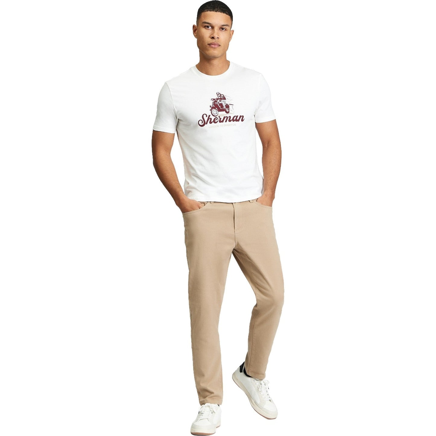Ben Sherman Mens Race Day Tee Graphic Short Sleeve T-Shirt