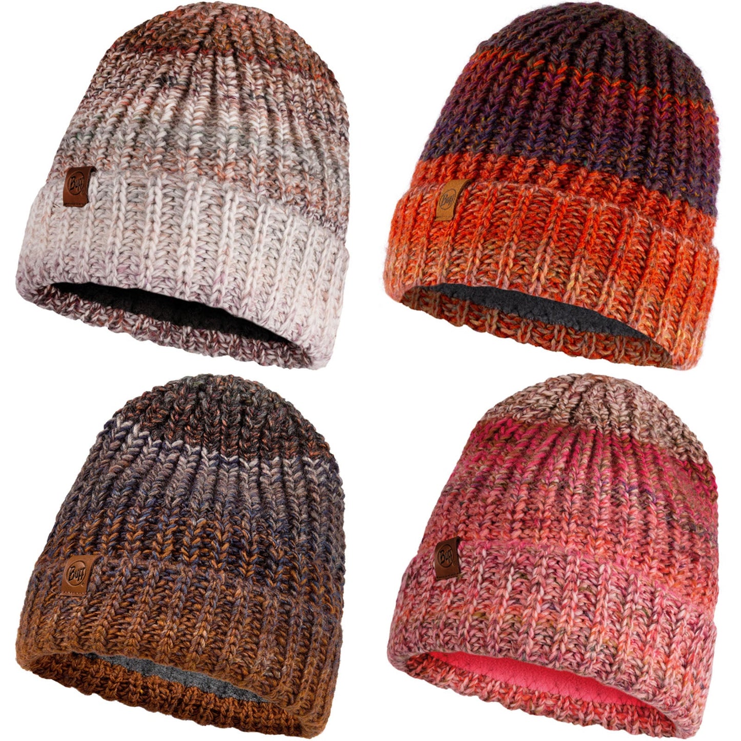 Buff Unisex Knitted Fleece Lined Beanie Hat