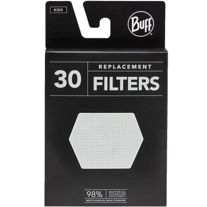 Buff 98% Bacterial Filtration Replacement Filters - 30 Pack - Kids