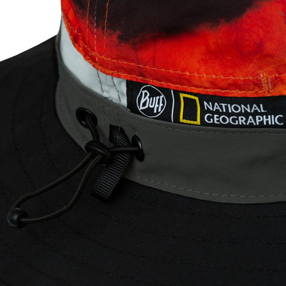 Buff Adults Explore Booney UPF 50 National Geographic Festival Bucket Hat Black