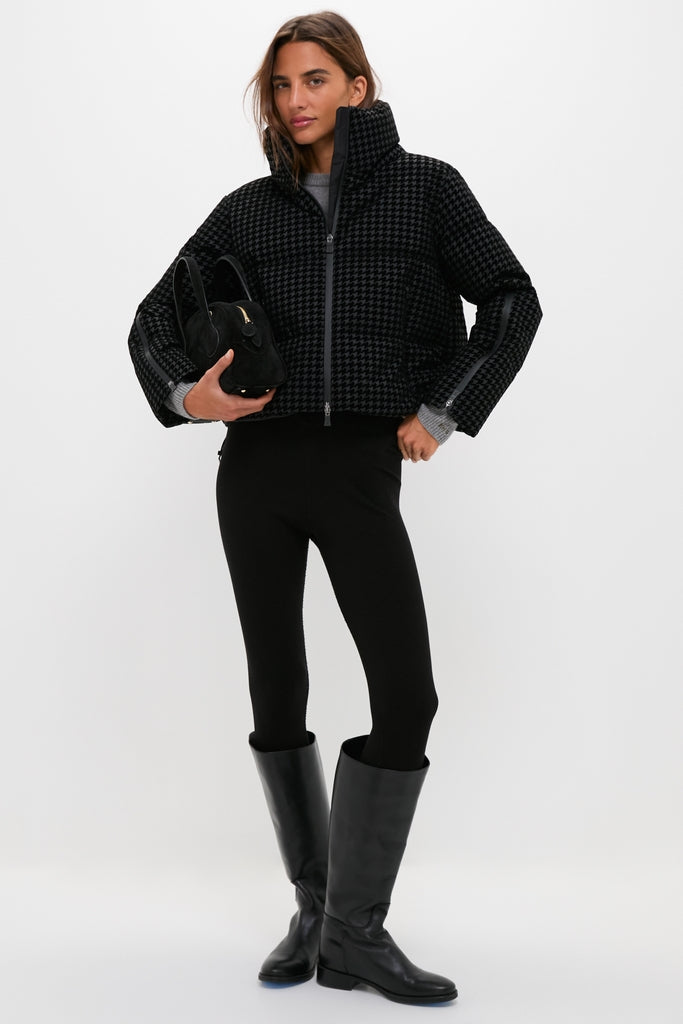 Black Tech Pied de Poule Short Jacket