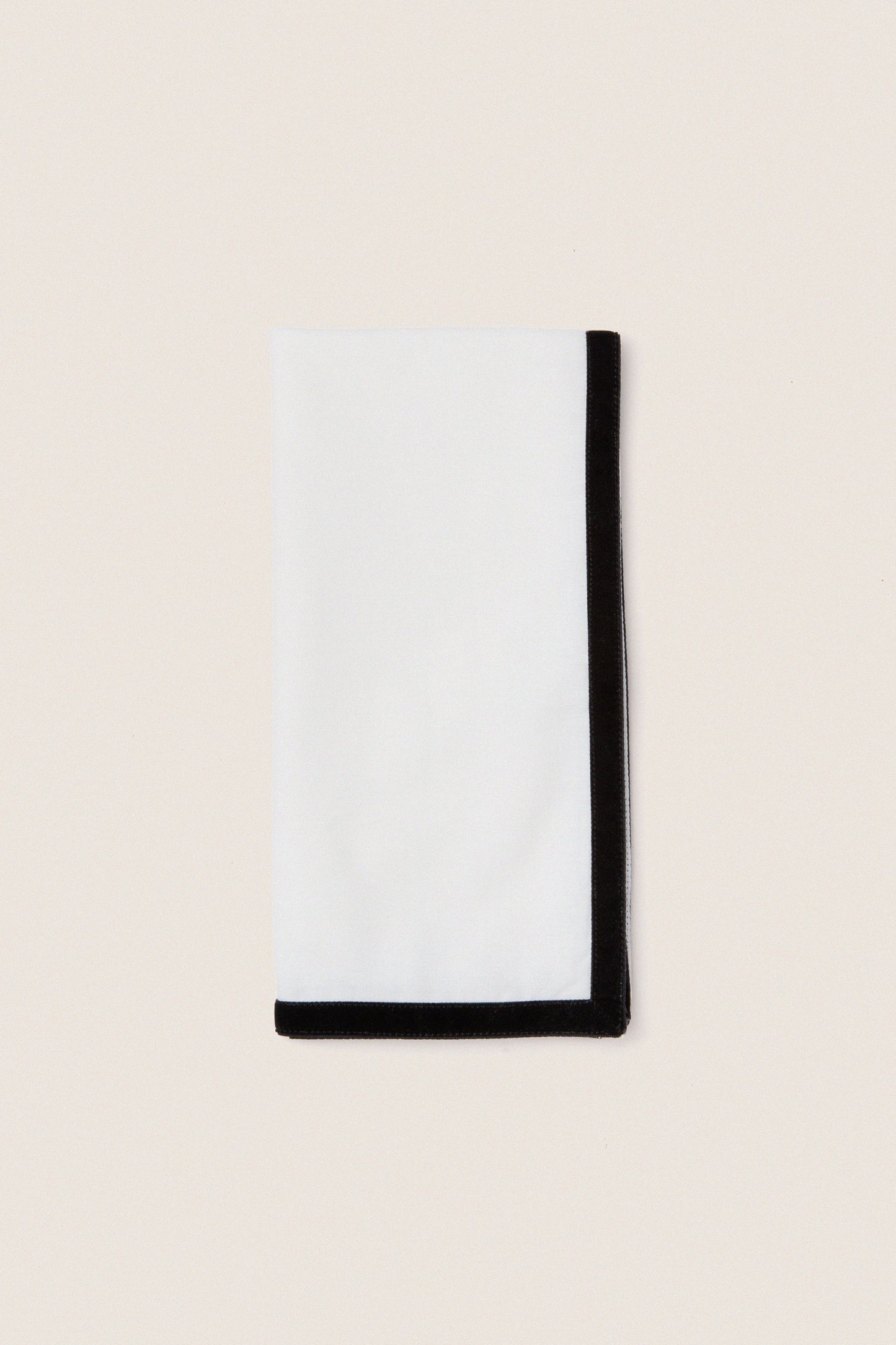 Black Velvet Trim Napkins Set of 4