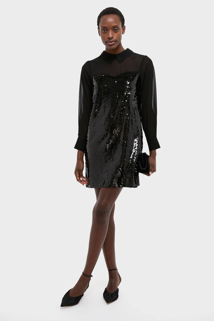 Black Sequin Josie Dress
