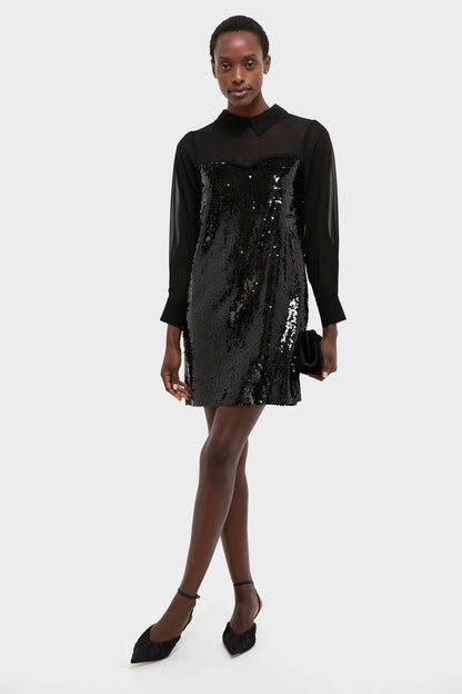 Black Sequin Josie Dress