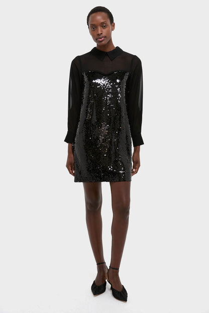 Black Sequin Josie Dress