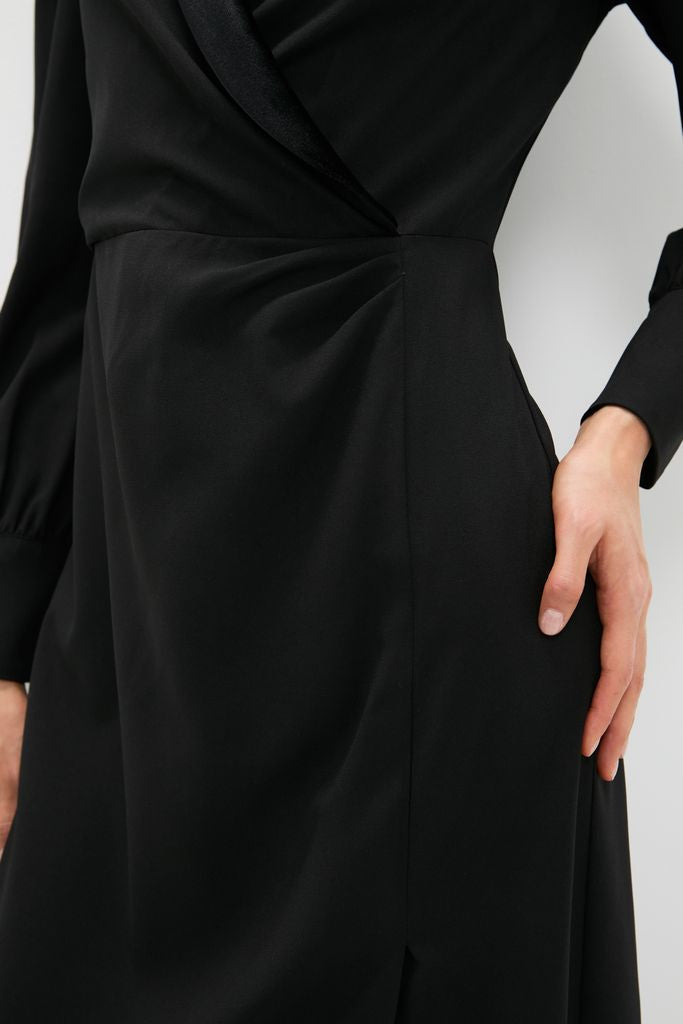 Black Long Sleeve Mariella Maxi Dress