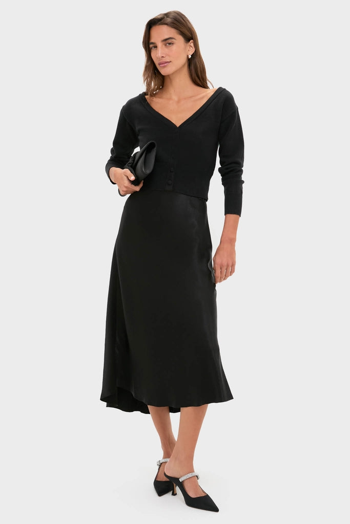 Black Off the Shoulder Stevens Sweater