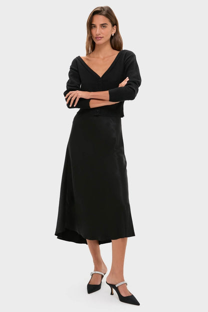 Black Off the Shoulder Stevens Sweater