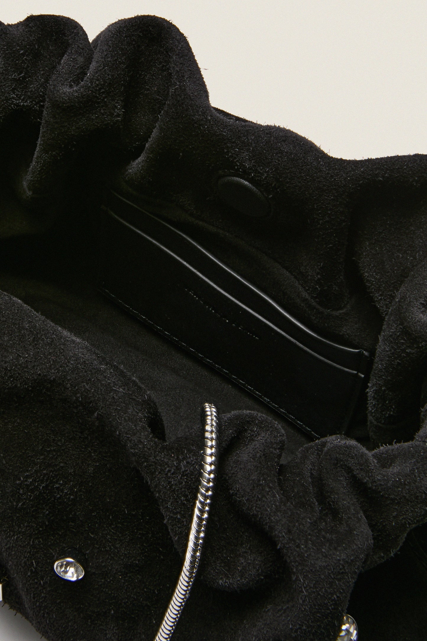 Black Small Crystal Stash Bag