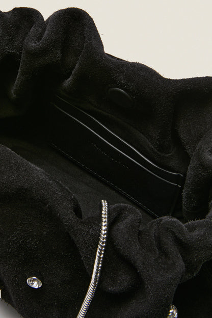 Black Small Crystal Stash Bag