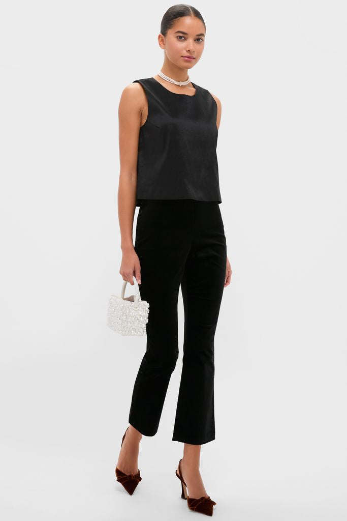 Black Taffeta Keating Top