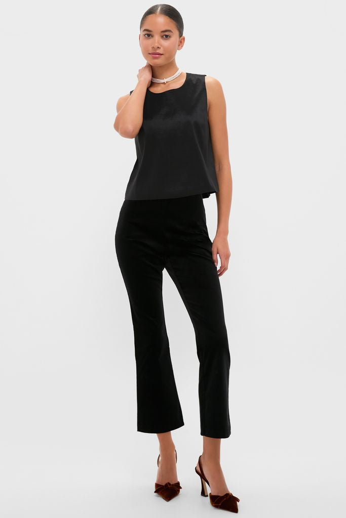 Black Taffeta Keating Top