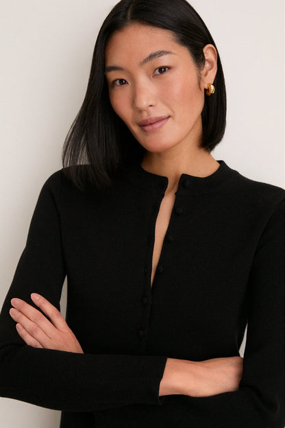 Black Structured Margaux Cardigan