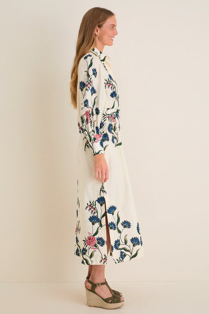 Belle Bouquet Cotton Linen Therese Dress