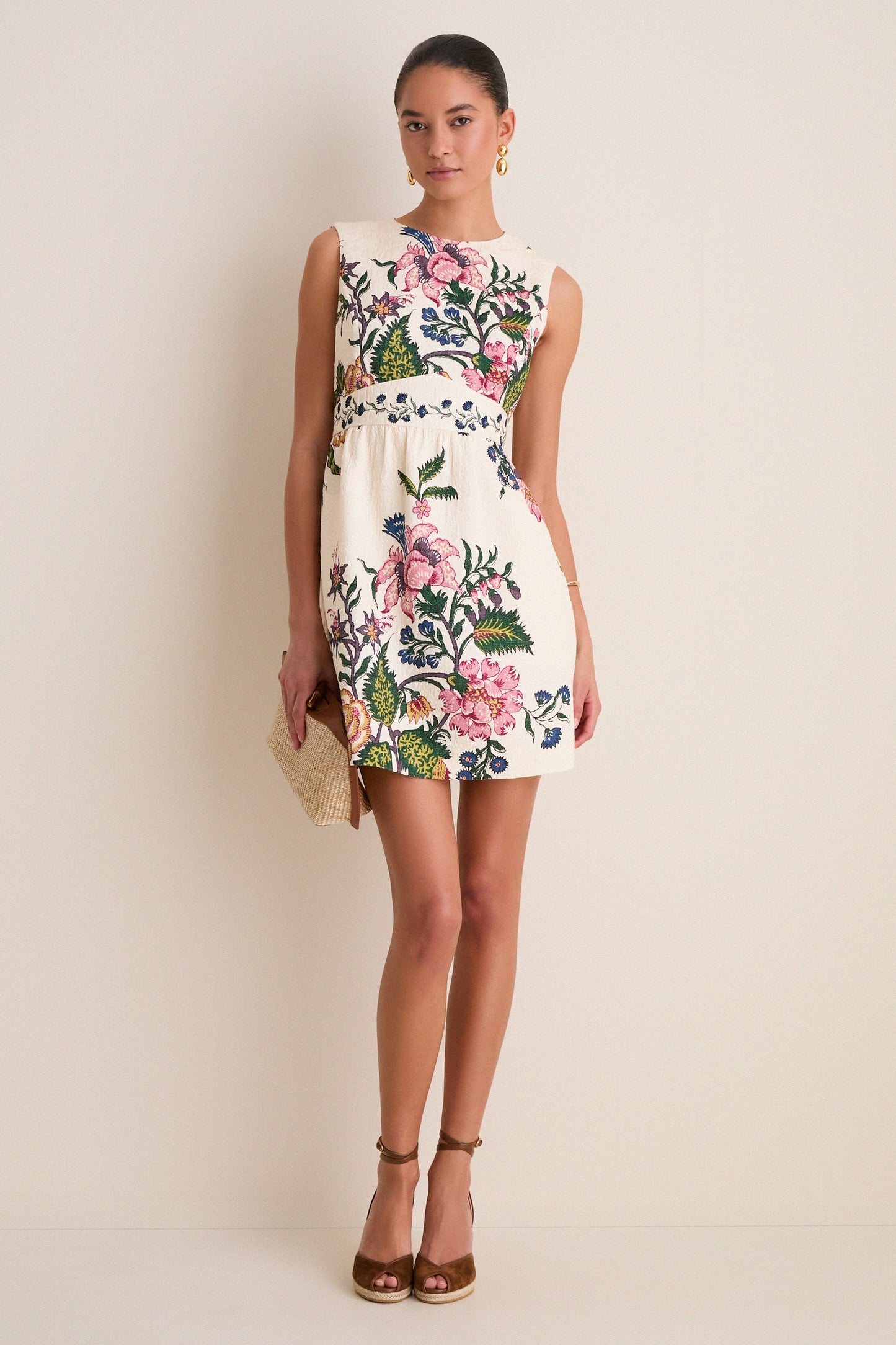 Belle Bouquet Jacquard Victorie Mini Dress