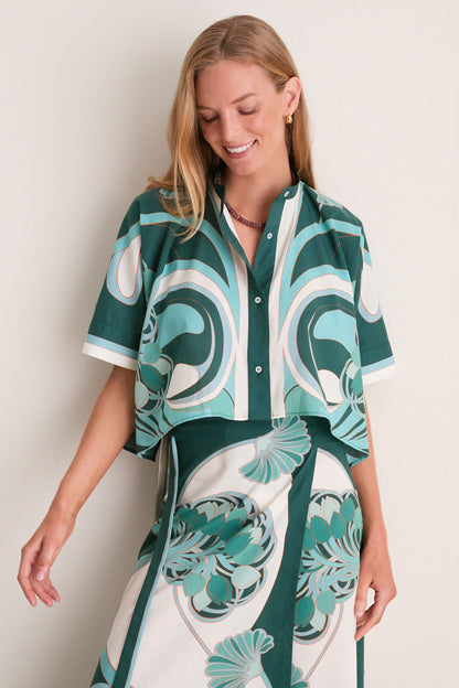 Blooming Tulip Placee Mini Foulard Shirt