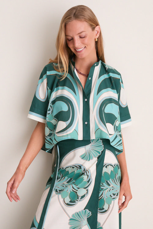 Blooming Tulip Placee Mini Foulard Shirt