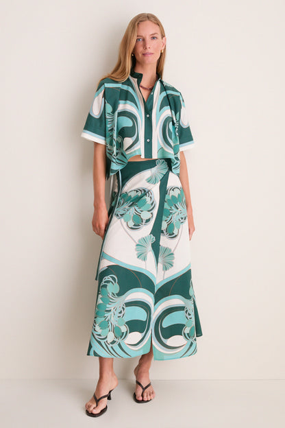 Blooming Tulip Placee Mini Foulard Shirt