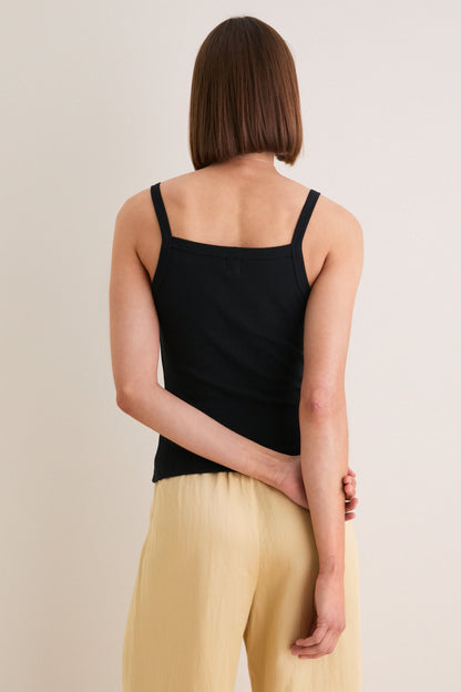 Black Nando Square Neck Tank