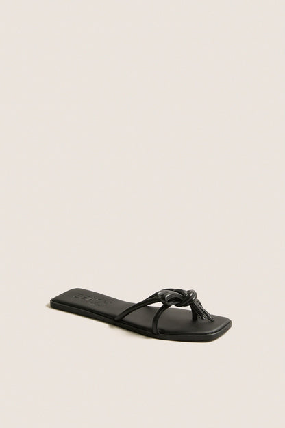 Black Ruthie Bow Sandals