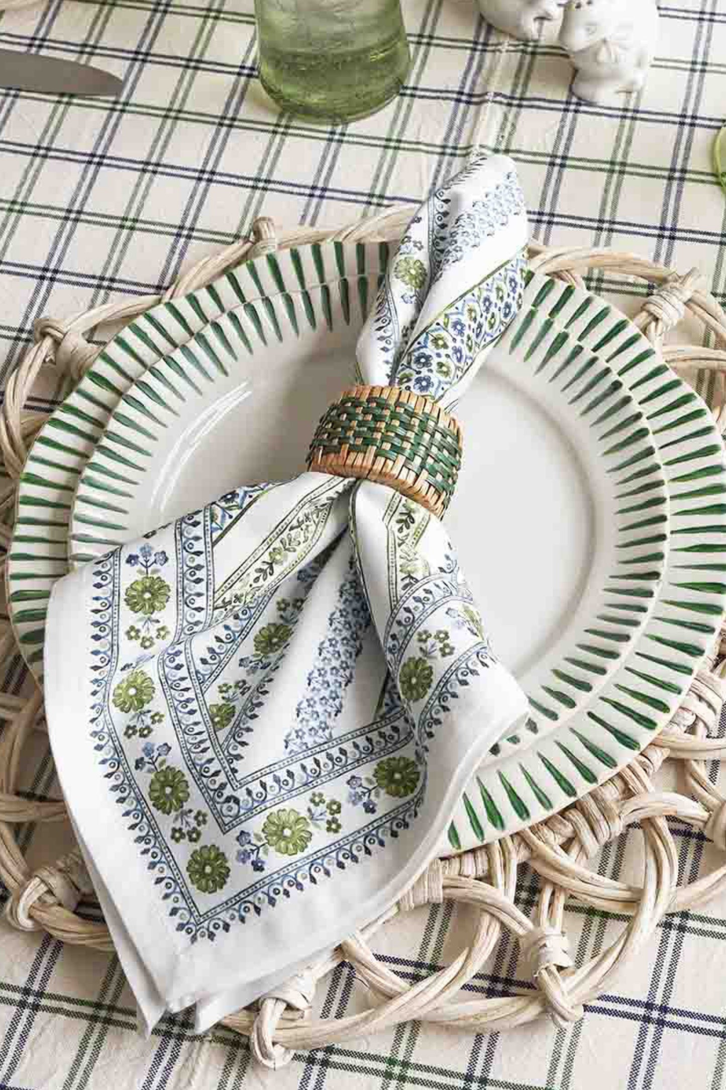 Basil Sitio Stripe Salad Plate