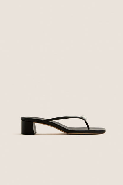 Black Nappa Odessa Sandals