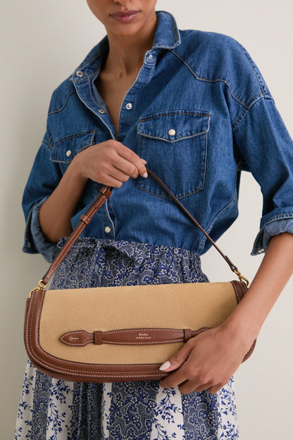 Biscotti Ciouo Bellport Leather-Trim Long-Flap Clutch