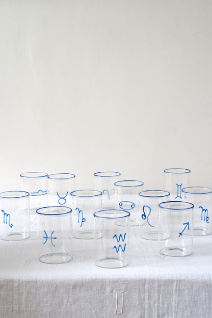 Blue Capricorn Lowball Glass (Set of 2)