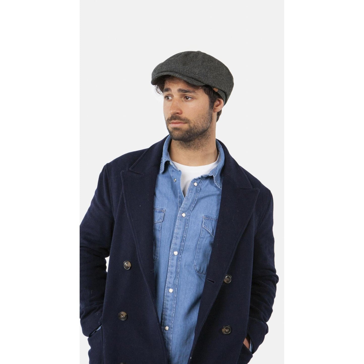 Barts Mens Jamaica Adjustable Warm Wool Flat Cap