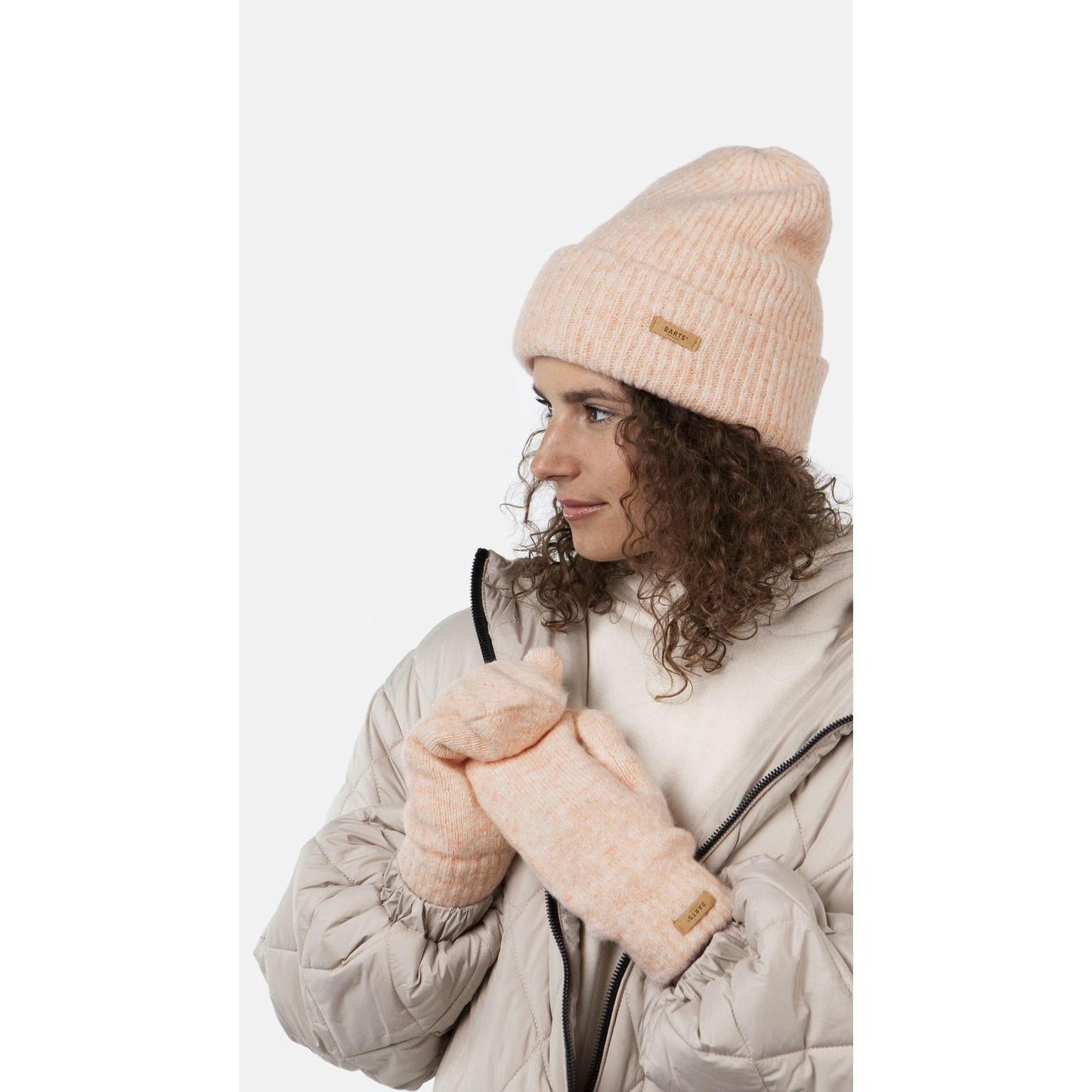 Barts Womens Witzia Comfy Knitted Fleece Lines Mittens