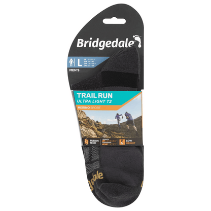 Bridgedale Mens Trail Run Ultralight T2 Merino Sport Low Socks