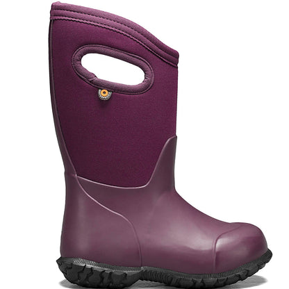 BOGS Kids York Solid Waterproof Wellington Boots - Plum