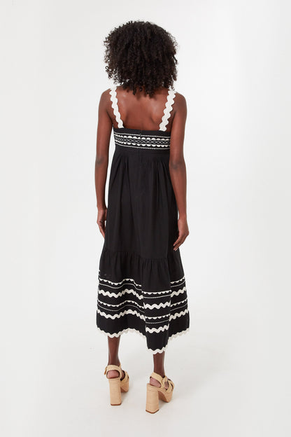 Black Ryleigh Ric Rac Sleeveless Dress