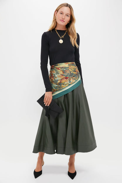 Black Satin Gabrielle Clutch
