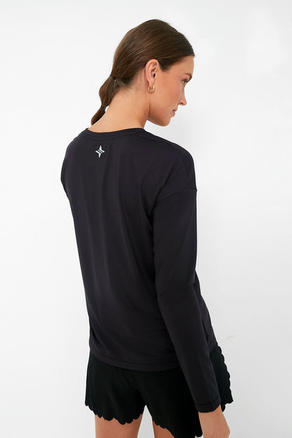 Black Long Sleeve Performance Jersey Ryan Boyfriend Tee