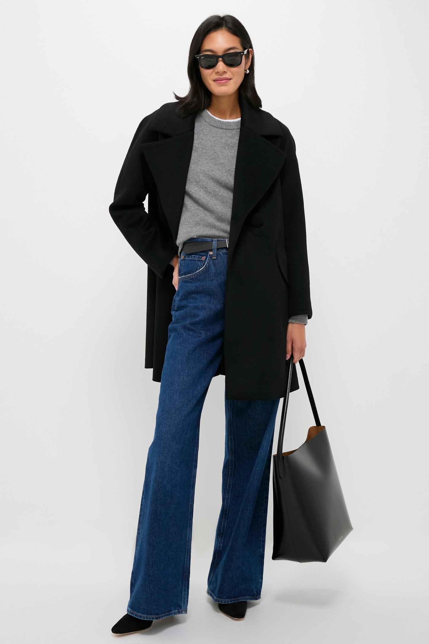 Black Suede Wally Ankle Boot