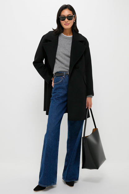 Black Suede Wally Ankle Boot