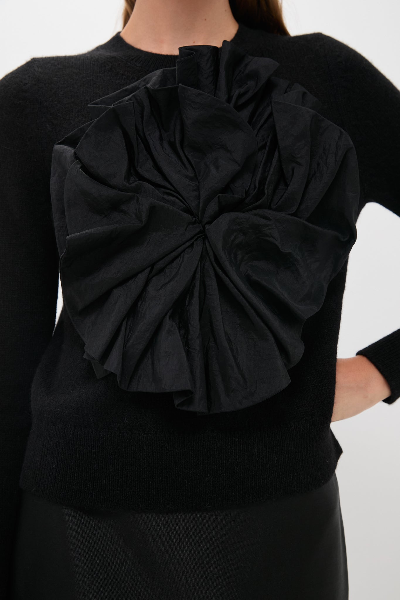 Black Memoria Pura Knitted Embellished Sweater