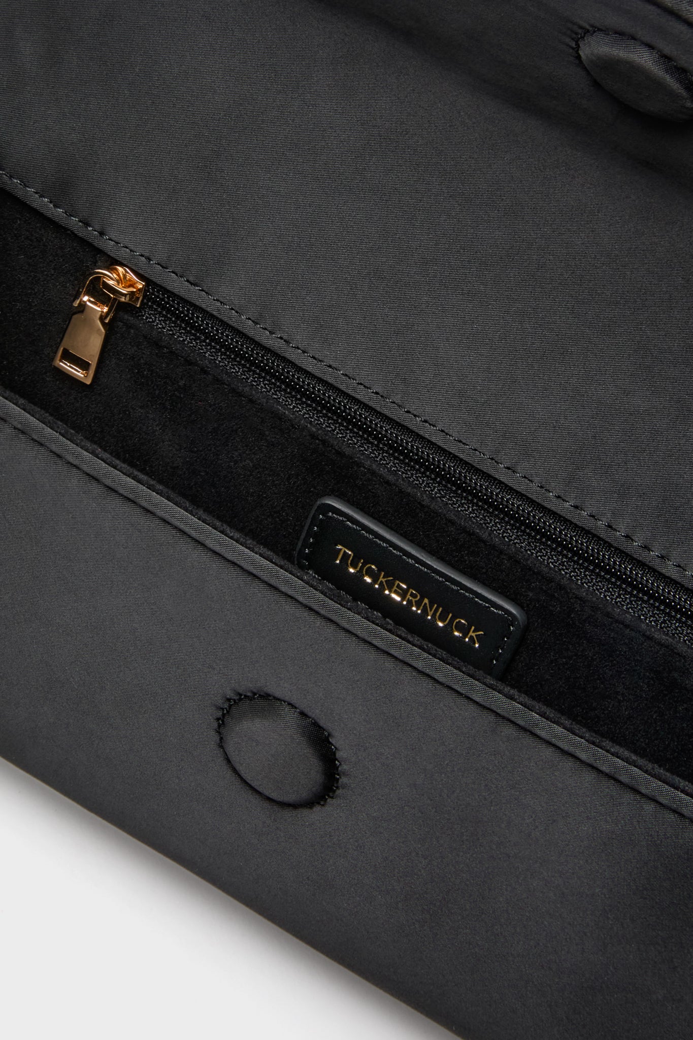 Black Satin Gabrielle Clutch