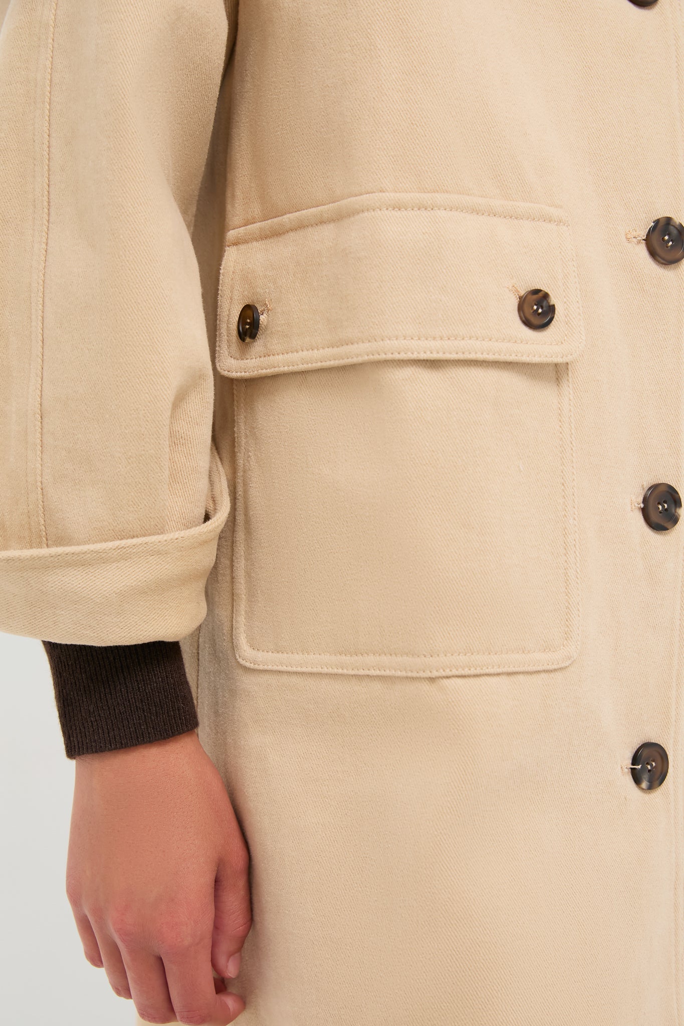 Beige and Navy Oakley Coat