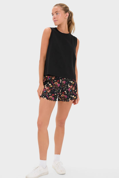 Black Performance Cotton Sasha Tank
