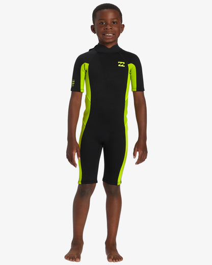 Billabong Kids 2mm Toddler Foil Back Zip Short Sleeve Springsuit Wetsuit