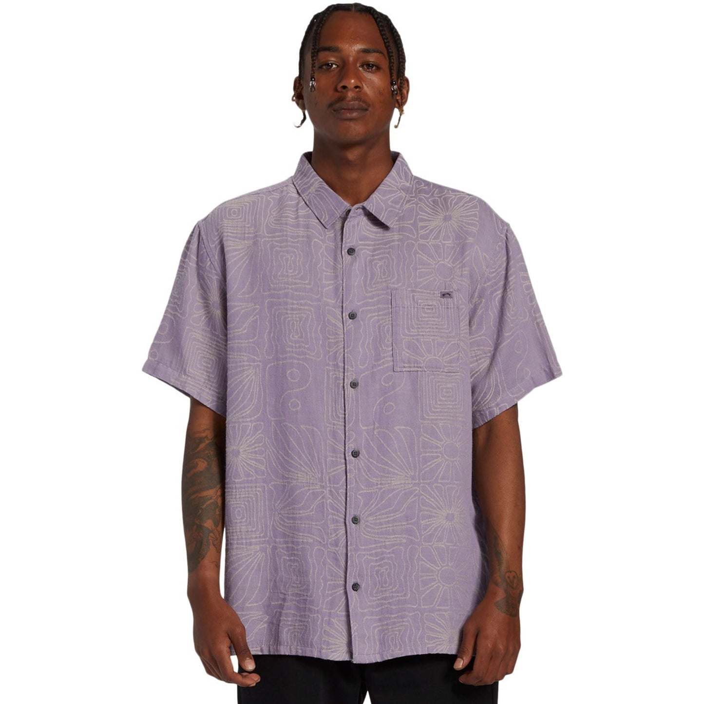 Billabong Mens Sunday Jacquard Short Sleeve Shirt