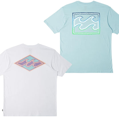 Billabong Mens Crayon Waves Short Sleeve T-Shirt