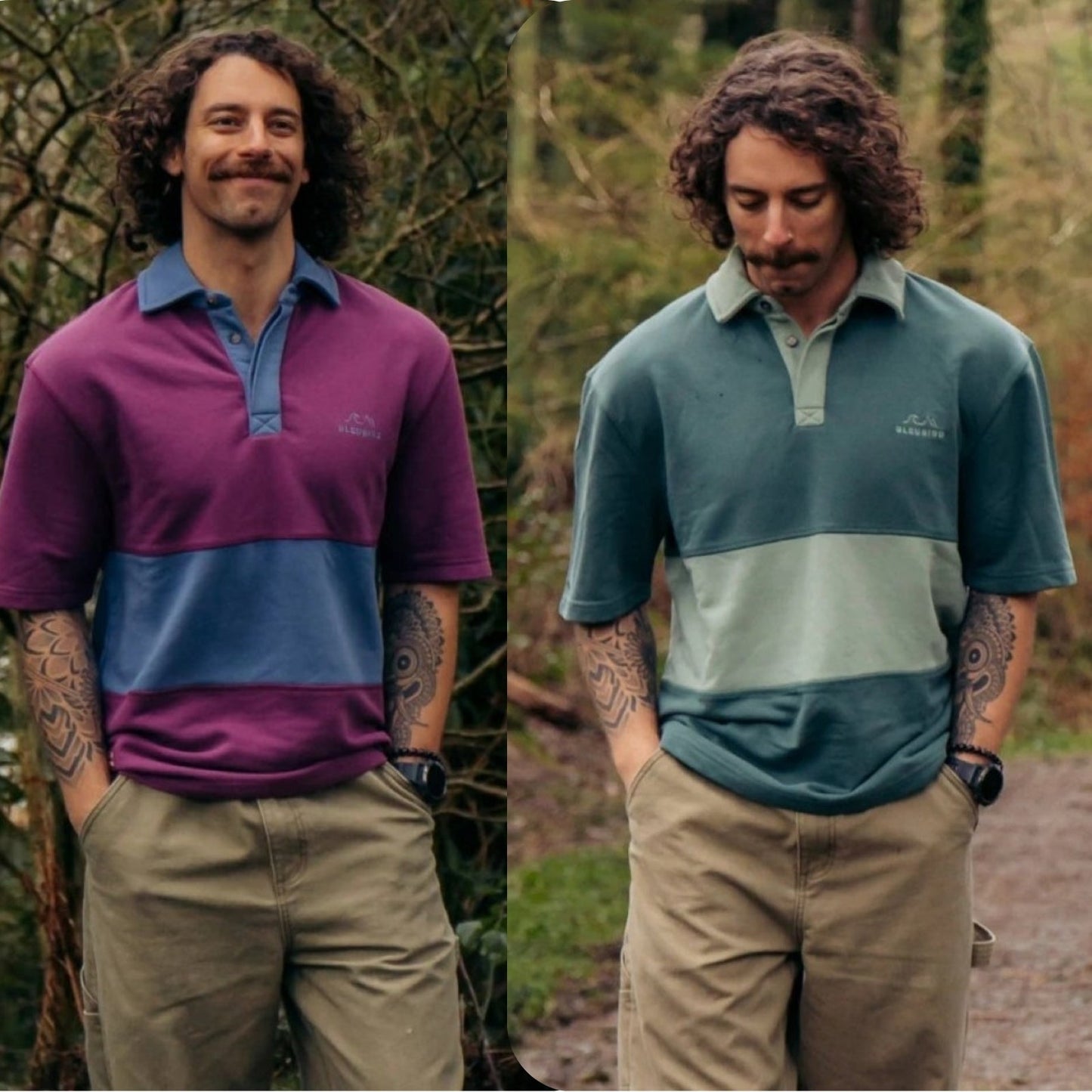 Bleubird Mens Binder Shirt Short Sleeve Polo Shirt