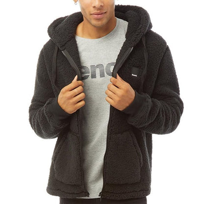 Bench Mens Tommy Borg Full Zip Teddy Bear Fleece Jacket