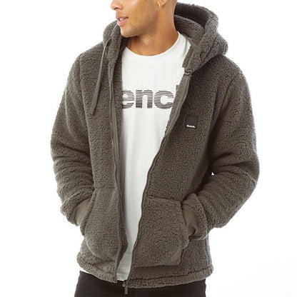 Bench Mens Tommy Borg Full Zip Teddy Bear Fleece Jacket