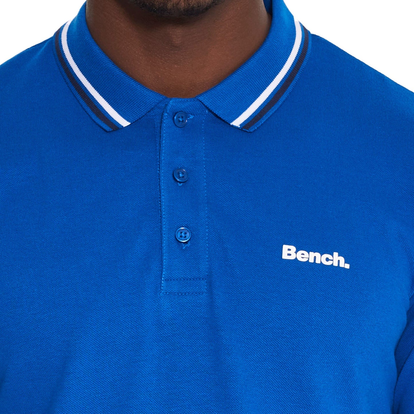 Bench Mens Gruff Twin Tipped Short Sleeve Cotton Polo Shirt